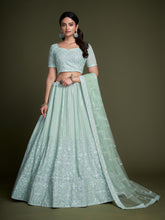 Bottal Gourd Heavy Georgette Embroidery with Sequins Work Lehenga